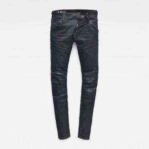GStar 5620 3D zip Knee Wax Leather Skinny Jeans